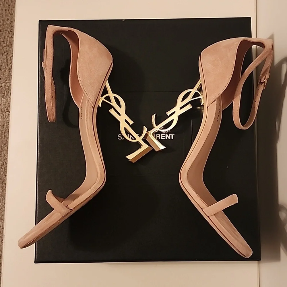 Saint Laurent Opyum Suede 110 YSL heels - Picture 6 of 10